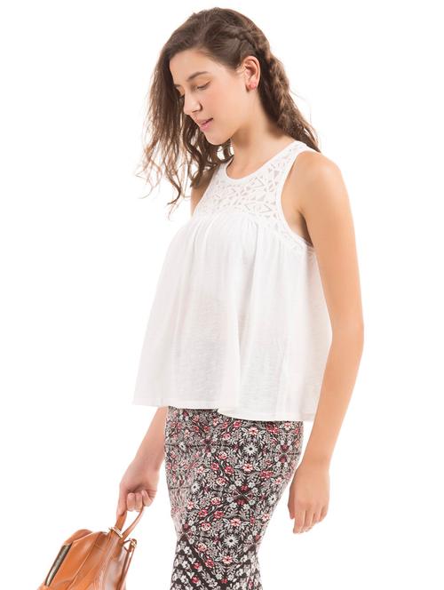 round neck solid top - 17645517 - Very Small Image - 1