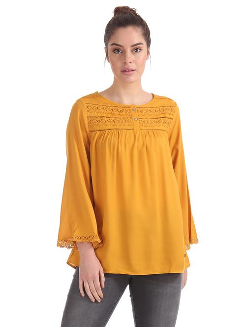 crochet detail solid top - 17645523 - Very Small Image - 1