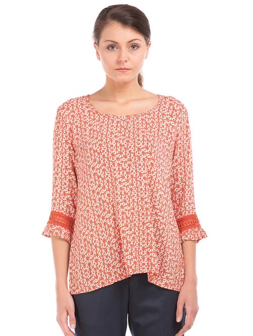high low hem printed top - 17645556 - Very Small Image - 1