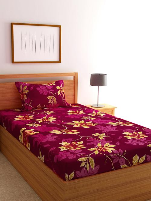 florida 144tc polycotton single bedsheet with 1 pillow cover - 17645698 - Very Small Image - 1