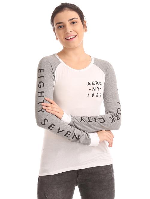 raglan sleeved printed tee - 17645804 - Very Small Image - 1