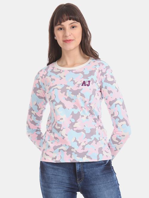 round neck camouflage tee - 17645806 - Very Small Image - 1