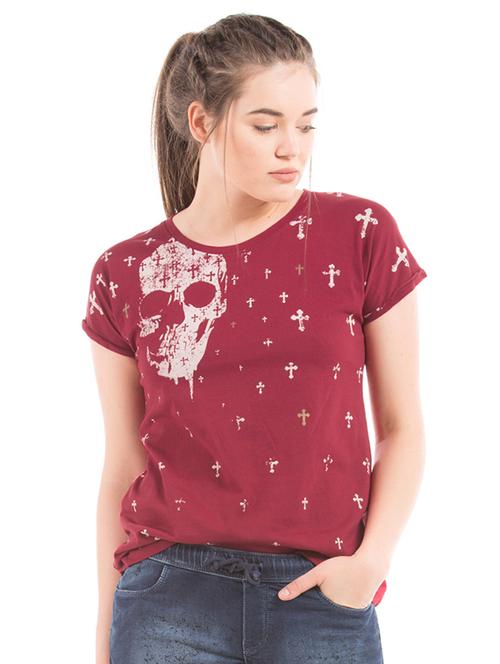 round neck printed tee - 17645869 - Very Small Image - 1