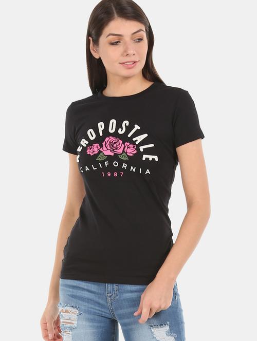 round neck printed tee - 17645912 - Very Small Image - 1