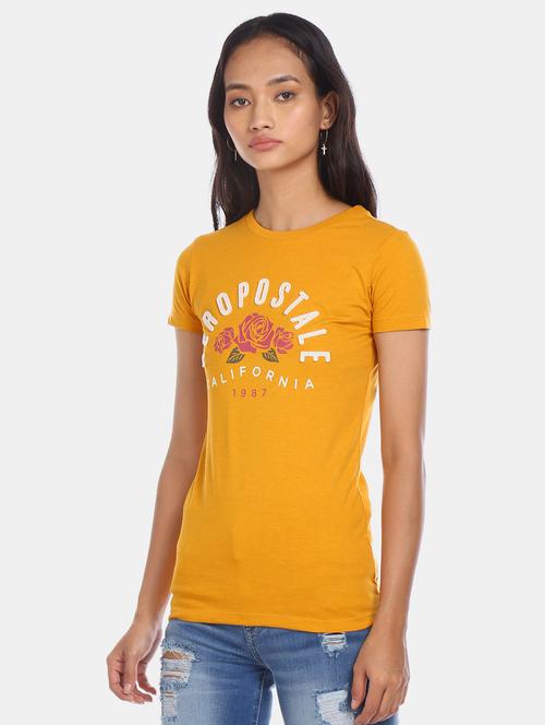 crew neck printed tee - 17645935 - Very Small Image - 1