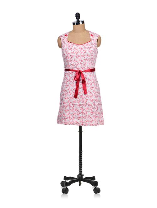 ditzy floral white and red dress - 17646 - Very Small Image - 1