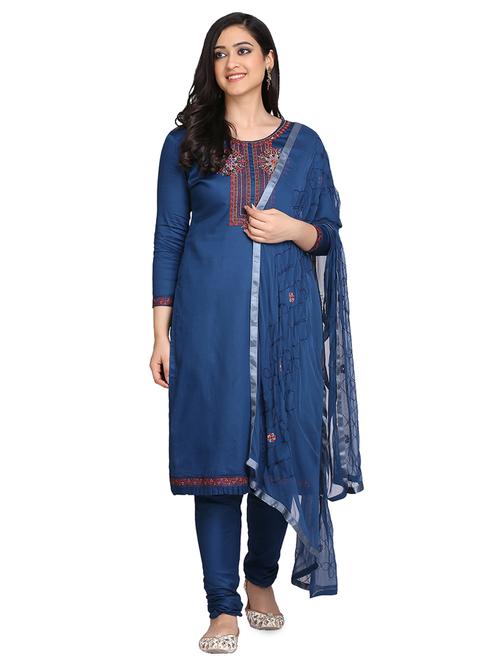 embroidered unstitched suit - 17646034 - Very Small Image - 1