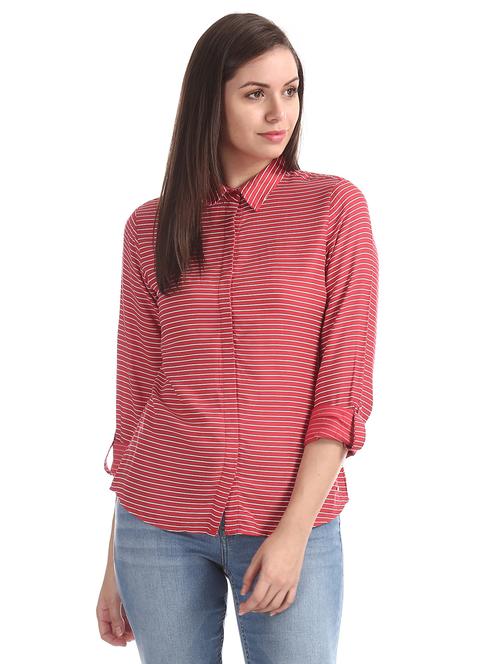 red striped regular shirt - 17646134 - Very Small Image - 1