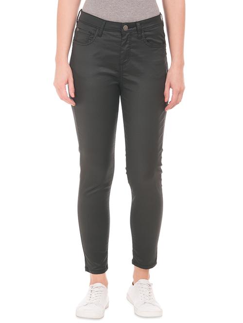 high rise solid jeans - 17646318 - Very Small Image - 1