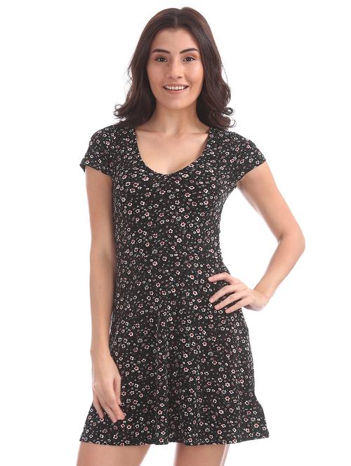 criss cross back floral dress - 17646444 - Very Small Image - 1