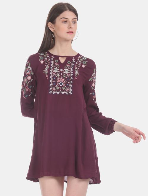 embroidered shift dress - 17646461 - Very Small Image - 1