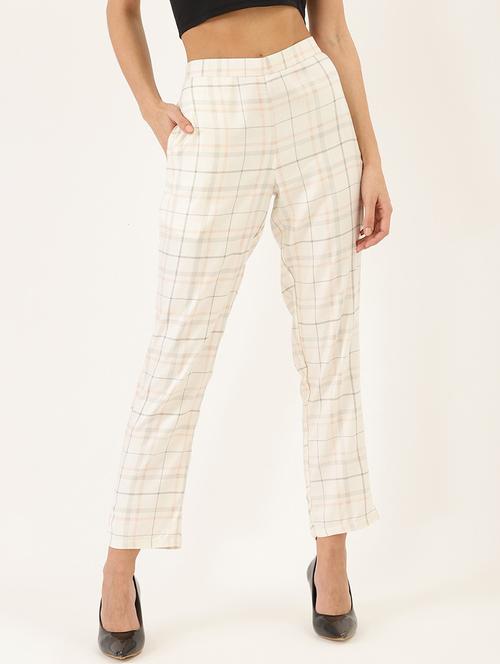 high rise flat front trousers - 17646673 - Very Small Image - 1