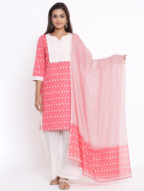 ikat kurta palazzo set - 17646800 - Very Small Image - 1