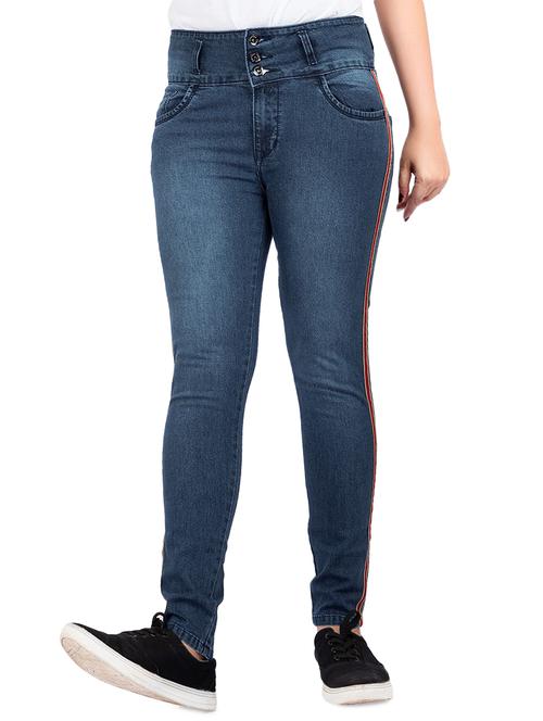 high rise stone washed jeans - 17646813 - Very Small Image - 1