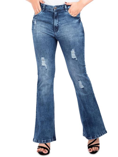 high rise stone washed jeans - 17646817 - Very Small Image - 1