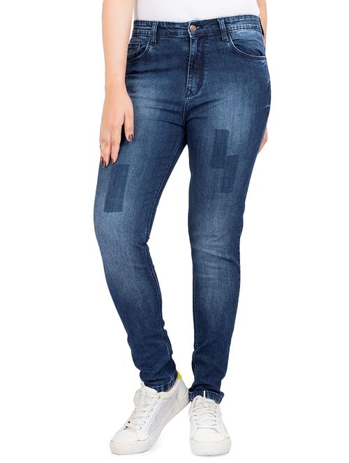 high rise stone washed jeans - 17646818 - Very Small Image - 1