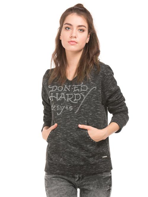 hooded neck printed sweatshirt - 17647120 - Very Small Image - 1