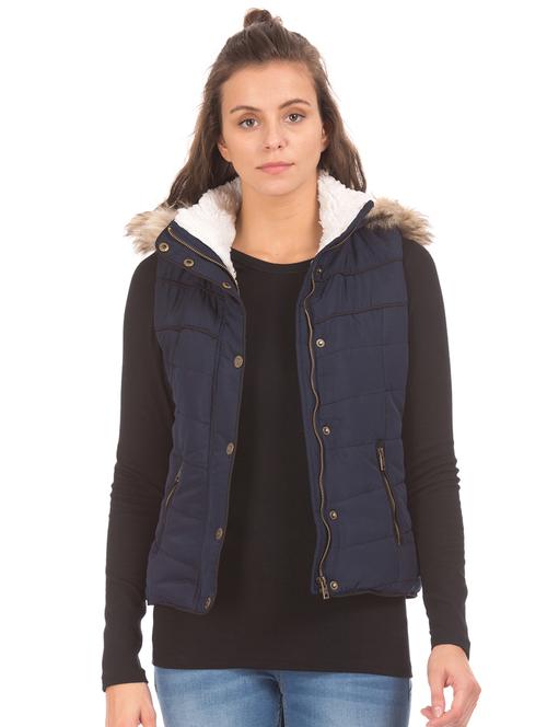 blue polyester hoodie jacket - 17647186 - Very Small Image - 1