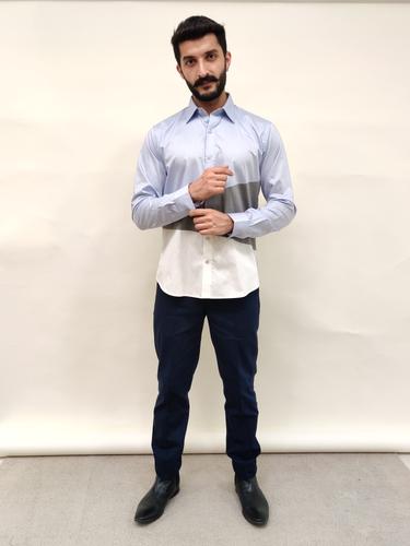 color block casual shirt - 17648638 - Very Small Image - 1