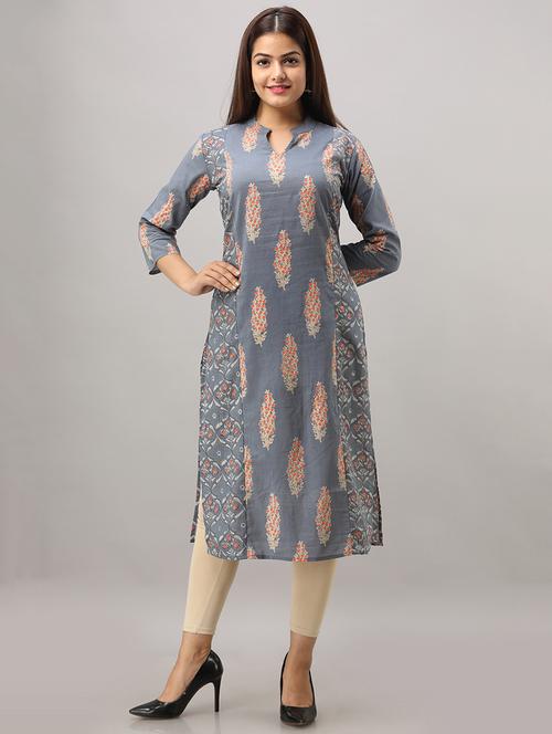 floral straight kurta - 17649505 - Very Small Image - 1