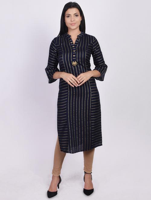 women's straight kurta - 17649536 - Very Small Image - 1