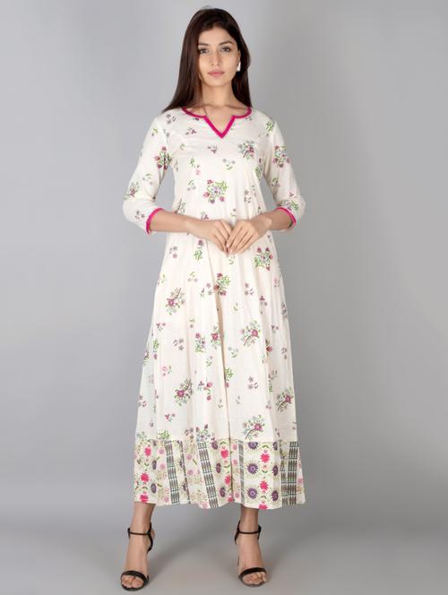 floral print tiered kurta - 17649554 - Very Small Image - 1