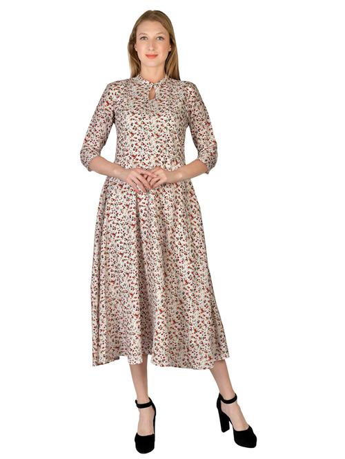 floral flared dress - 17650045 - Very Small Image - 1