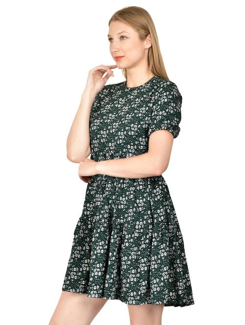 floral flared dress - 17650051 - Very Small Image - 1