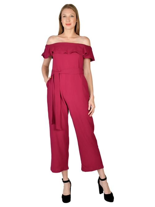 tie front full leg jumpsuit - 17650057 - Very Small Image - 1