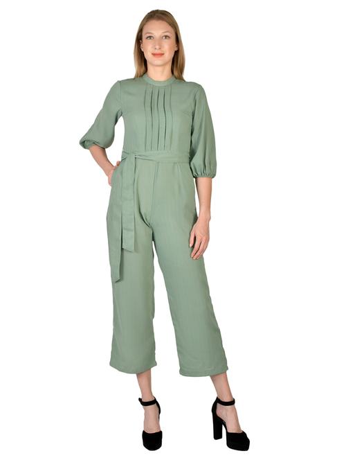 tie front full leg jumpsuit - 17650063 - Very Small Image - 1