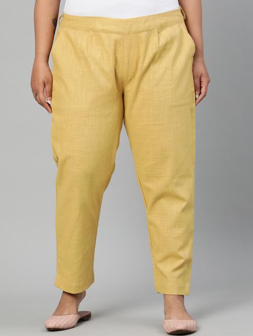 pleated solid plus trousers - 17650175 - Very Small Image - 1