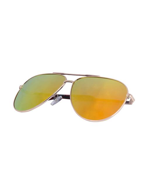 tashan gold frame with orange green shade lens aviator sunglass - 17650281 - Very Small Image - 1