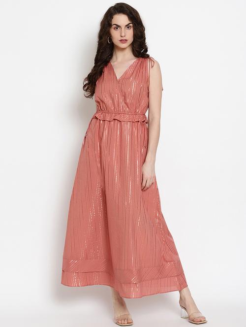 overlap neck embellished dress - 17651379 - Very Small Image - 1