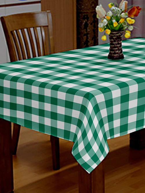 lushomes buffalo checks parrot green plaid dining table cover cloth (size 40 x 40”, side table cloth) - 17651475 - Very Small Image - 1
