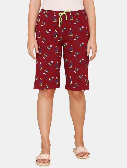 drawstring waist printed shorts - 17652156 - Very Small Image - 1