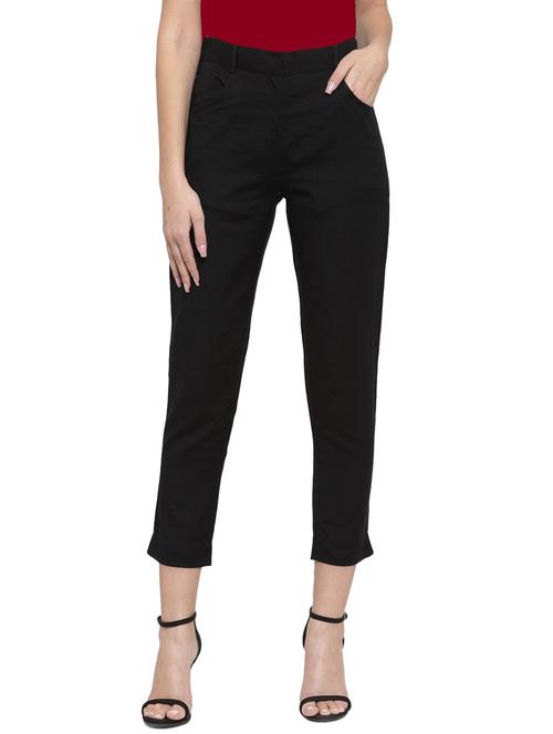 high rise crop pants - 17652857 - Very Small Image - 1