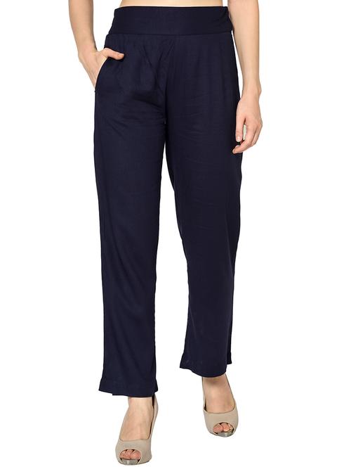 high rise flat front trouser - 17652866 - Very Small Image - 1