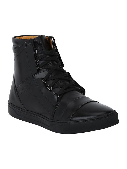 black leather lace up boots - 17653351 - Very Small Image - 1