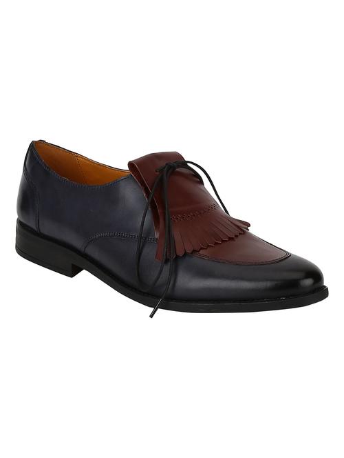maroon colored lace-up derby - 17653522 - Very Small Image - 1