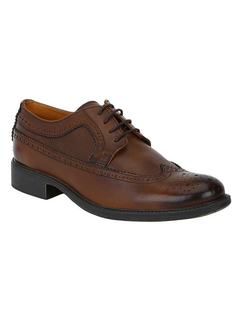 tan leather laceup brouges - 17653546 - Very Small Image - 1
