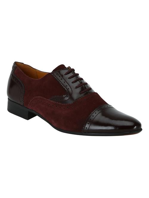 red leather laceup oxfords - 17653587 - Very Small Image - 1