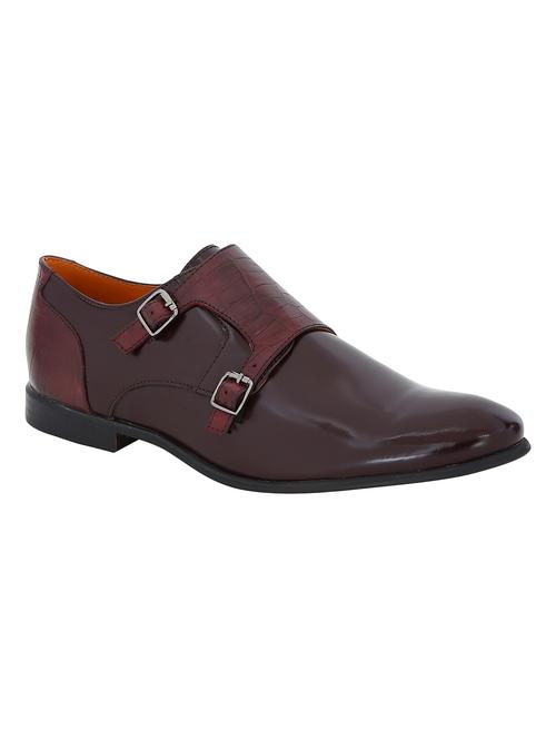 purple colored slip on monk strap - 17653607 - Very Small Image - 1