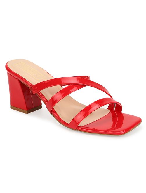 red patent leather slip on sandals - 17653660 - Very Small Image - 1