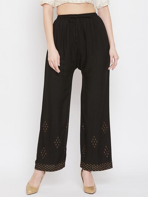 high rise relaxed fit palazzo - 17653827 - Very Small Image - 1