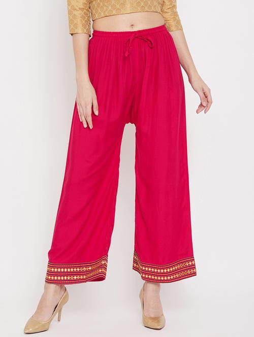 pink rayon palazzos - 17653839 - Very Small Image - 1