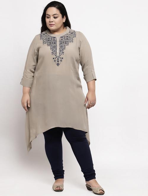 embroidered asymmetric kurta - 17653936 - Very Small Image - 1