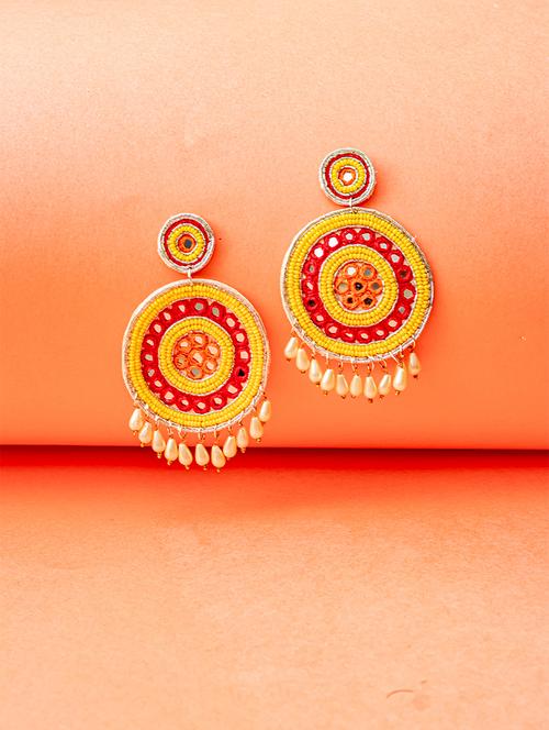 multi colored handcrafted drop earring - 17654895 - Very Small Image - 1