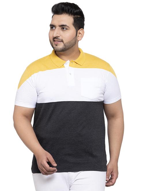 plus multi color block polo t-shirt - 17655186 - Very Small Image - 1