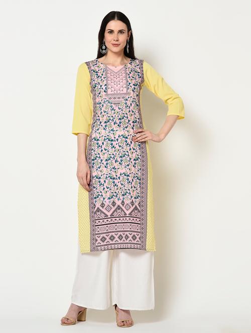 digital print straight kurta - 17655222 - Very Small Image - 1
