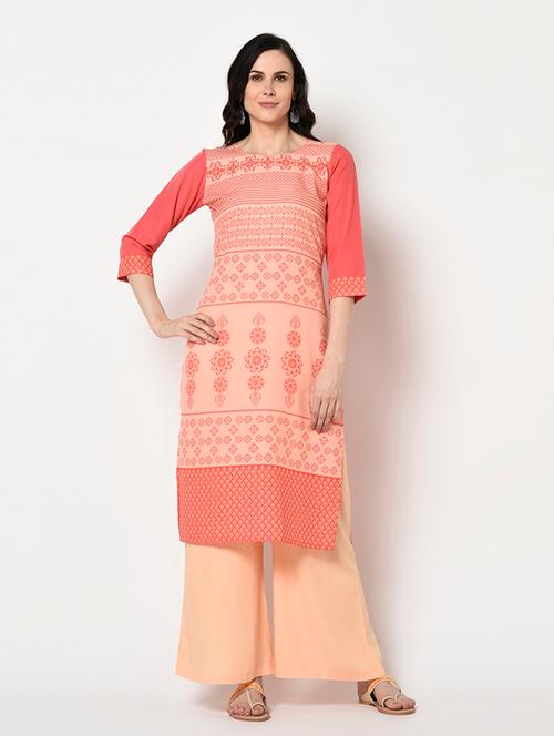 digital print straight kurta - 17655248 - Very Small Image - 1